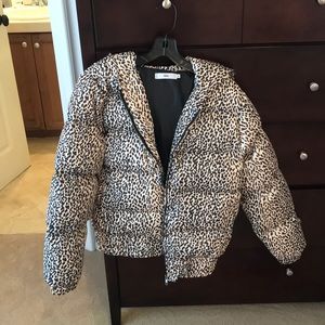 Cheetah hooded puffer